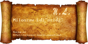 Miloszav László névjegykártya