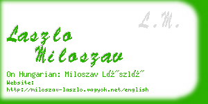 laszlo miloszav business card